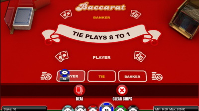 1x2 Gaming Baccarat Has Standard Betting Options