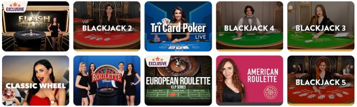 Live dealer games at Cafe Casino