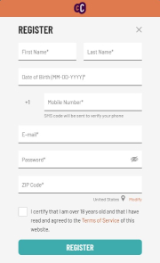 Register at Cafe Casino