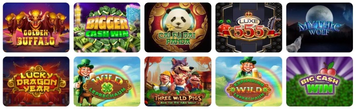Slot games at Cafe Casino