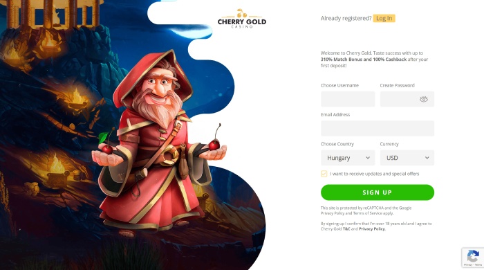 Cherry Gold registration