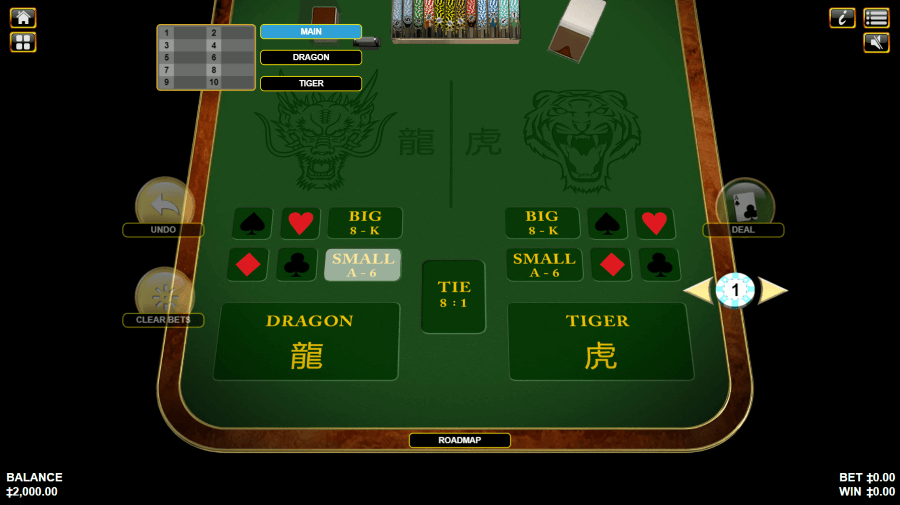 Play Demo Version of Habenero's Dragon Tiger