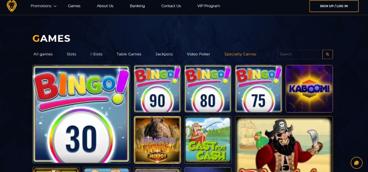 Specialty Games at Golden Lion Casino
