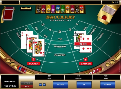 Microgaming Baccarat Winnigs