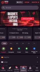 Experiência mobile Onabet