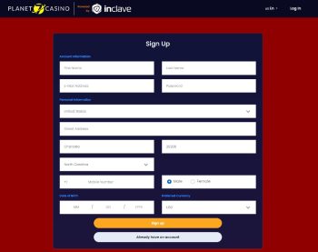 Planet 7 Casino Registration