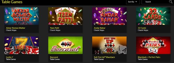 Planet 7 Casino Table Games