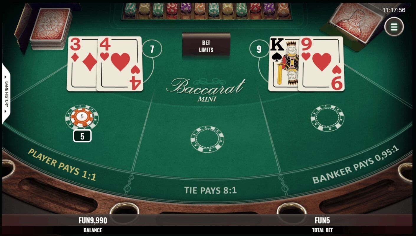 card counting mini baccarat betting