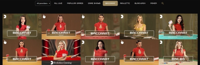 Baccarat at Pub Casino