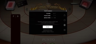 Punto Banco by iSoftBet - Payouts