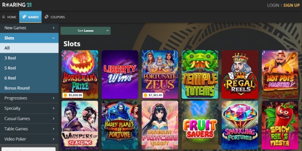 Roaring 21 Slot games