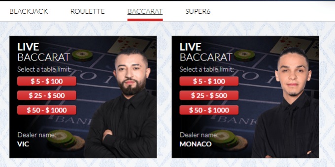 Baccarat at Sloto Cash
