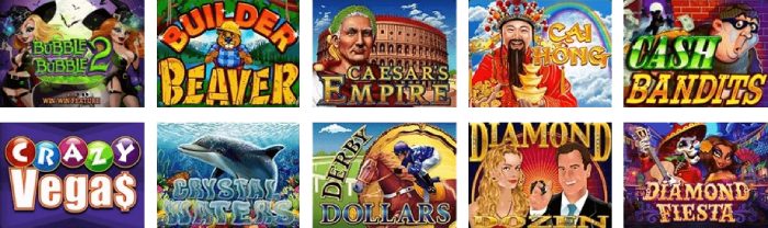 The extensive slots collection at Two-Up Casino is powered by RealTime Gaming