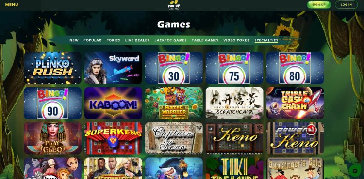 Two Up Casino Specialty Games
